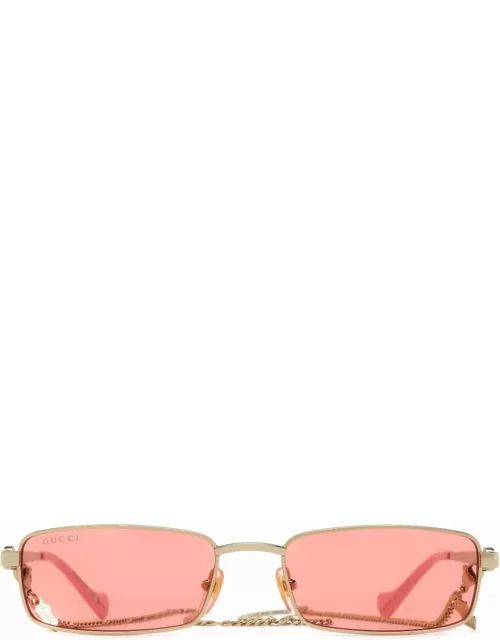 Gucci Eyewear Gg1600s Gold Sunglasse
