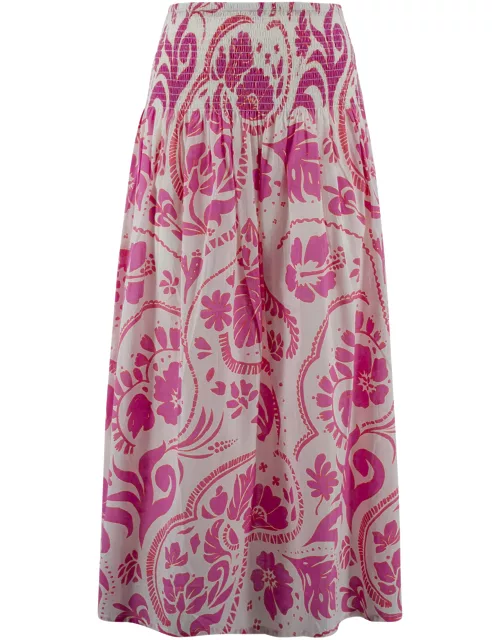 Surkana Long Skirt With Elastic Gathers At The Waist