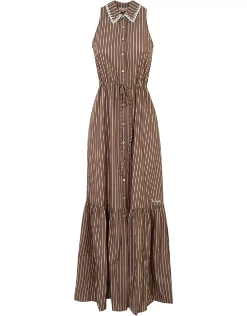 MC2 Saint Barth Ida Stripes Dress In Cotton
