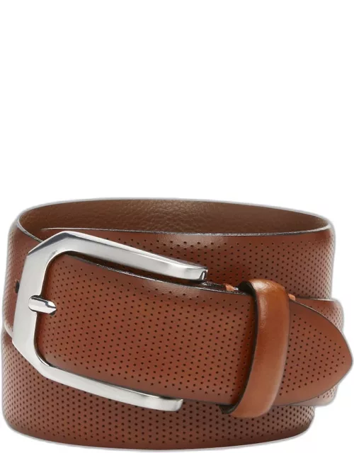 JoS. A. Bank Men's Johnston & Murphy Micro Perforated Leather Belt, Tan