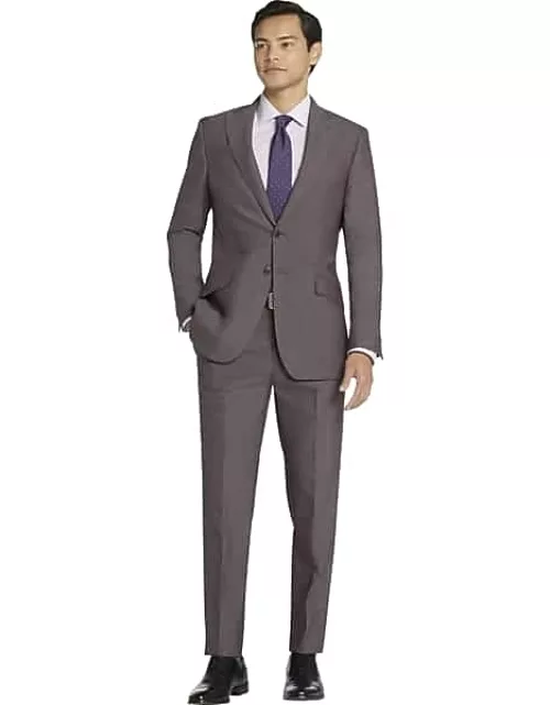 Wilke-Rodriguez Big & Tall Men's Slim Fit Peak Lapel Suit Mauve