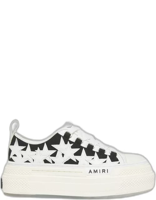 Stars Low-Top Canvas Platform Sneaker