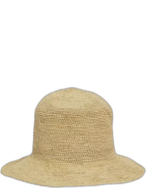 Airi Crochet Straw Bucket Hat