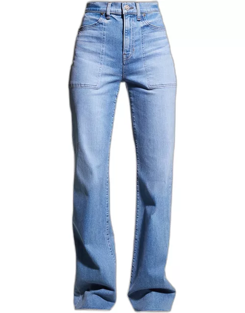 Crosbie Wide-Leg Jeans with Pocket Detail