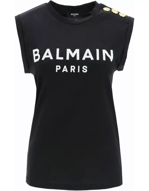 BALMAIN logo top with embossed button
