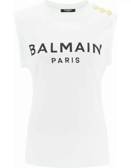 BALMAIN logo top with embossed button