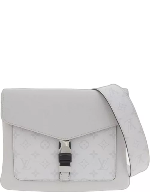 Louis Vuitton White Canvas Monogram Taigarama Outdoor Flap Messenger Bag