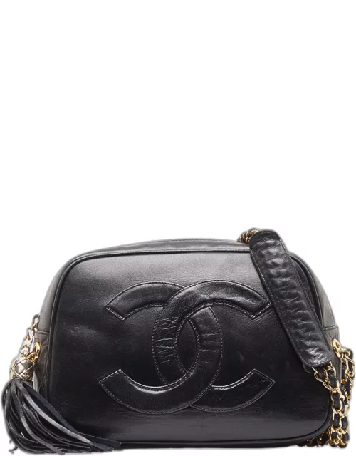 Chanel Chanel Black Leather CC Camera Bag Chain Bag