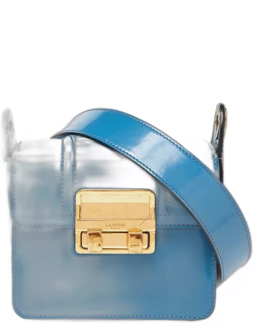 Lanvin Blue Patent Leather Jiji Shoulder Bag