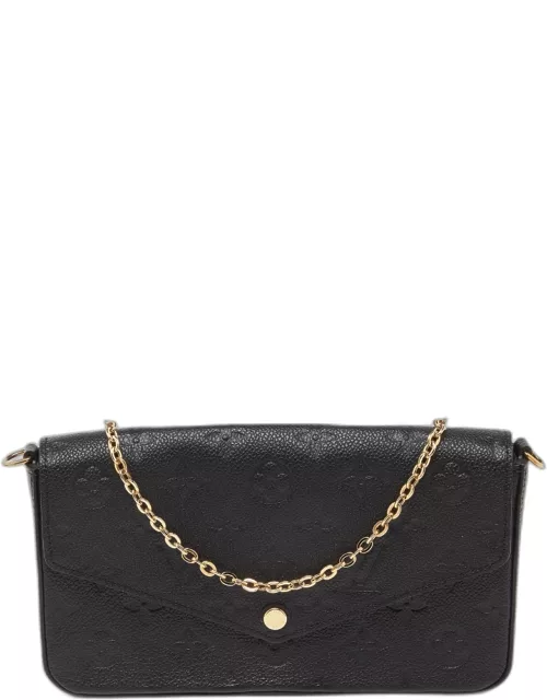 Louis Vuitton Black Monogram Empreinte Leather Felicie Pochette Bag