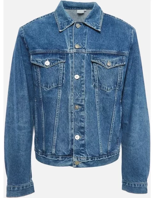 Versace Jeans Couture Blue Denim Button Front Jacket