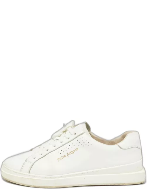 Palm Angels White Leather Two Low Top Sneaker