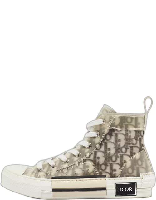 Dior Grey/White Mesh and Rubber B23 High Top Sneaker