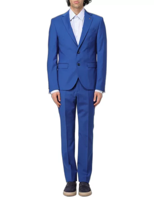 Suit MANUEL RITZ Men color Gnawed Blue