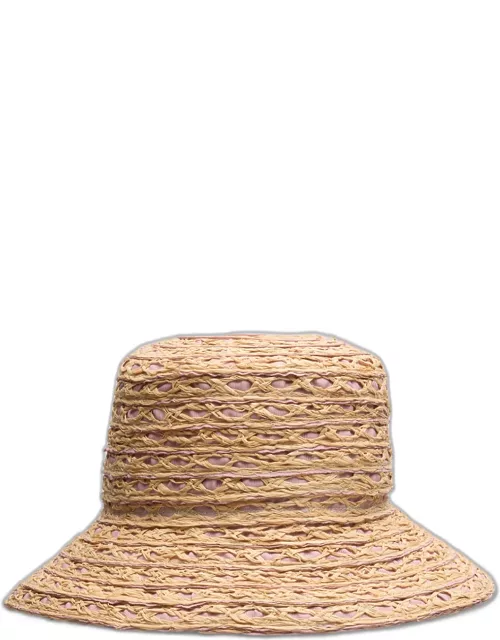 Ida Grosgrain & Straw Bucket Hat