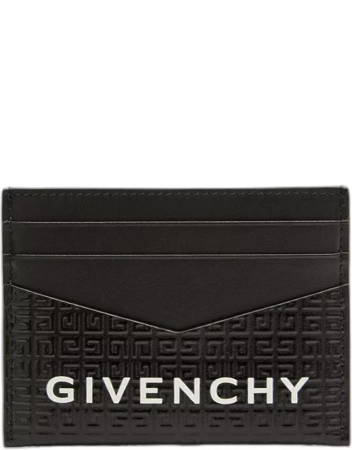 Men's 4G-Embossed Logo Leather Card Holder