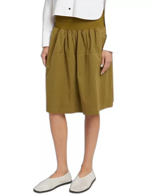 Olive Pull-On Skirt