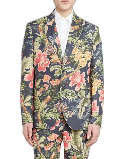 Men's Floral Print Jacket