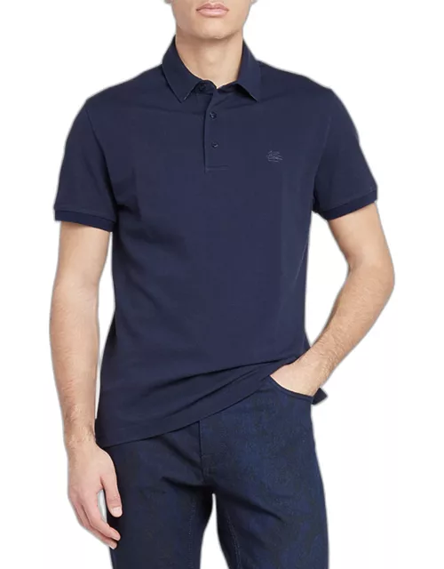 Men's Polo Shirt with Paisley Detai