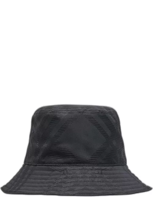Men's Tonal Check Jacquard Bucket Hat