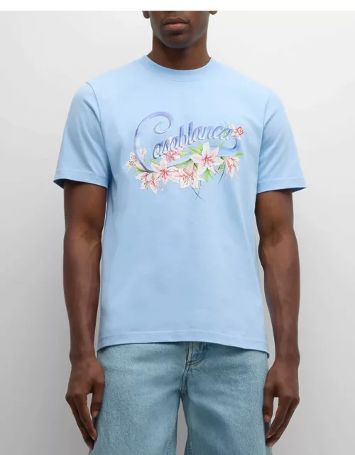 Men's Floral Logo Graphic T-Shirt