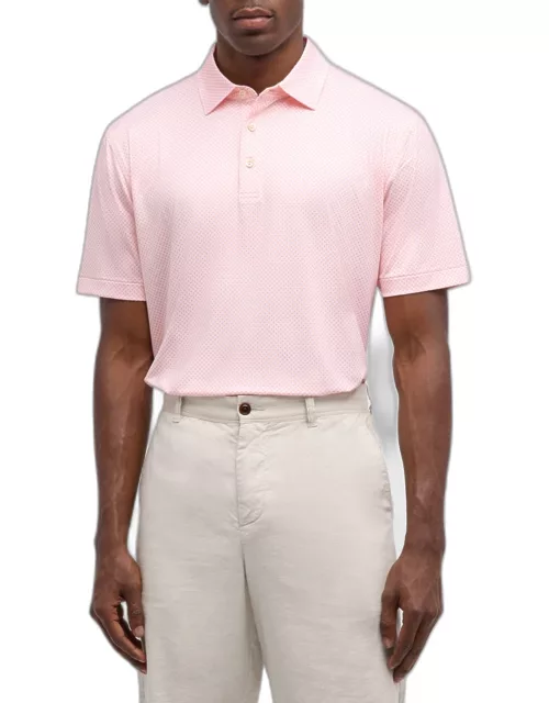 Men's Circle Geometric Performance Polo Shirt