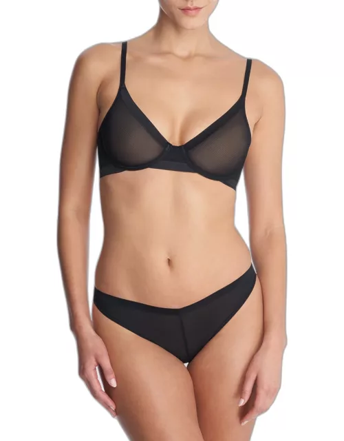 Scope Sheer Striped Seamless Bra