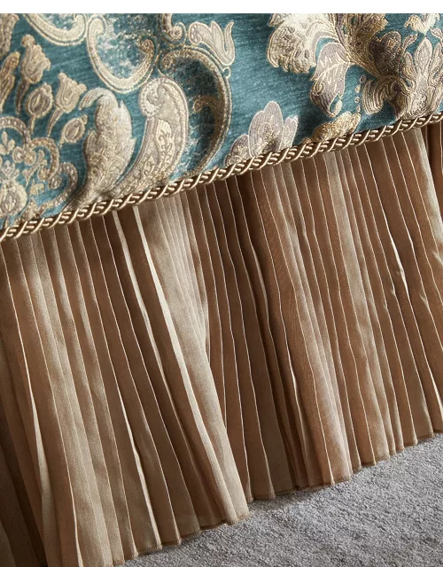 Harlow Pleated Queen Bed Skirt