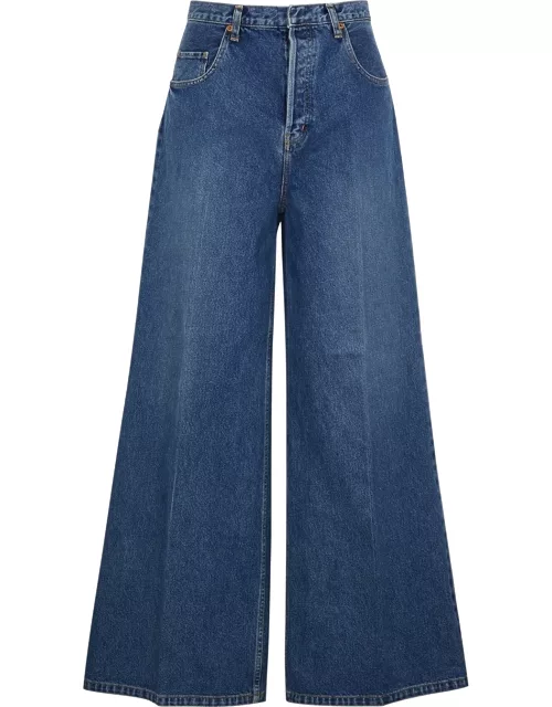 Ginger blue wide-leg jeans