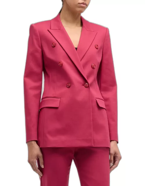 Double-Breasted Couture Cotton Blazer