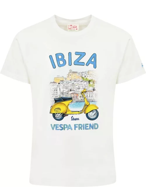 MC2 Saint Barth T-shirt With Ibiza Vespa Friend Print