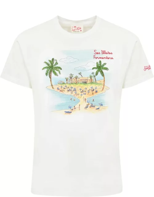 MC2 Saint Barth T-shirt With ses Illetes Formentera Embroidery