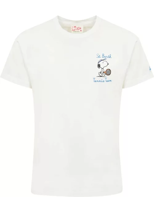 MC2 Saint Barth T-shirt With Snoopy Tennis Print And Embroidery