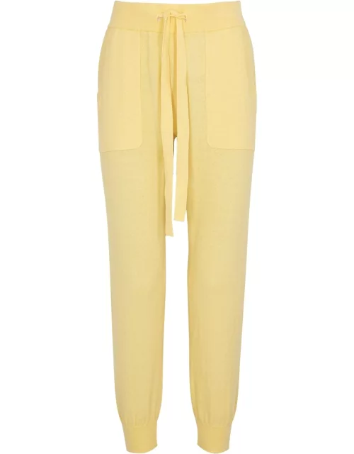 Yellow cotton-blend sweatpants