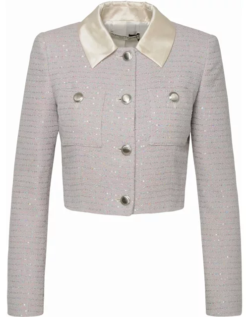 Alessandra Rich Pink Cotton Blend Jacket