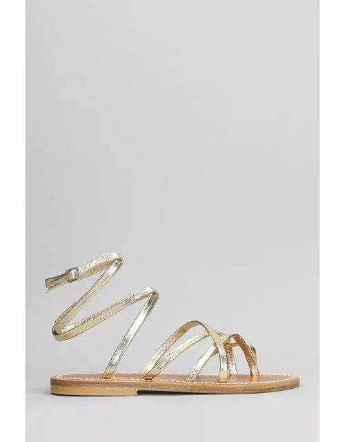 K.Jacques Zenobie F Flats In Gold Leather