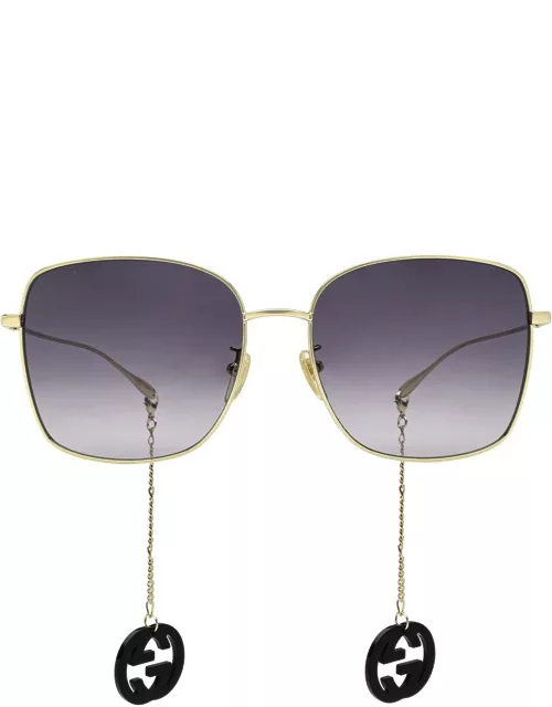 Gucci Eyewear Gg1030sk Gold Sunglasse