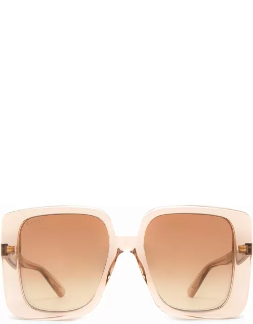 Gucci Eyewear Gg1314s Shiny Transparent Sand Sunglasse