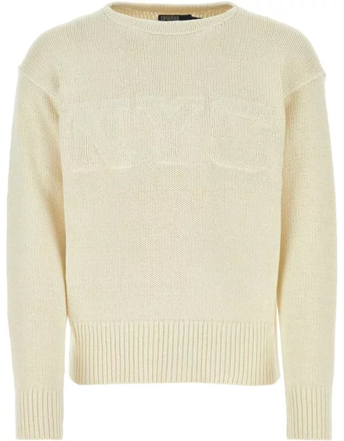 Polo Ralph Lauren Ivory Cotton Blend Sweater