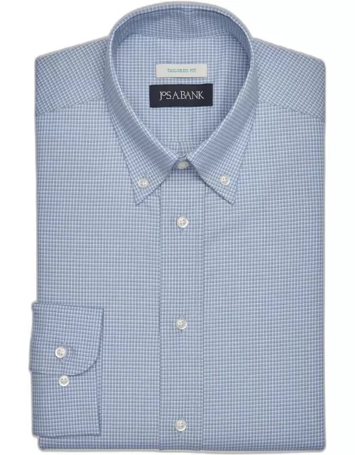 JoS. A. Bank Men's Tailored Fit Dress Shirt, Blue, 15 34