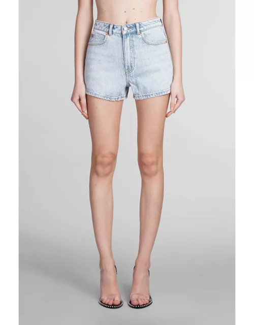 Alexander Wang Shorts In Cyan Cotton