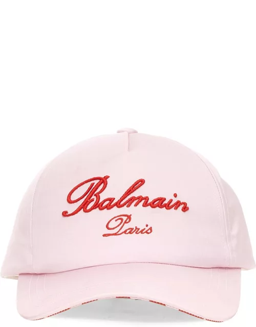 balmain baseball cap with embroidery