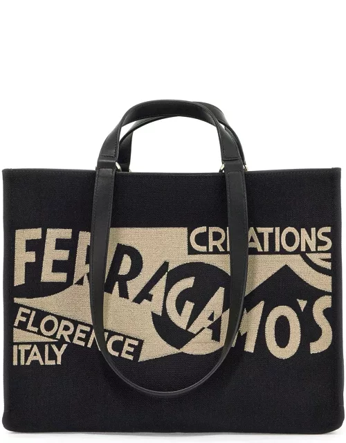 FERRAGAMO logo printed tote bag (m)