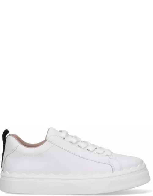 Chloé Lauren Sneakers In White Leather