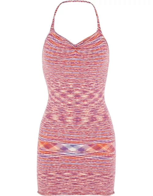 Zion space-dyed knitted mini dress