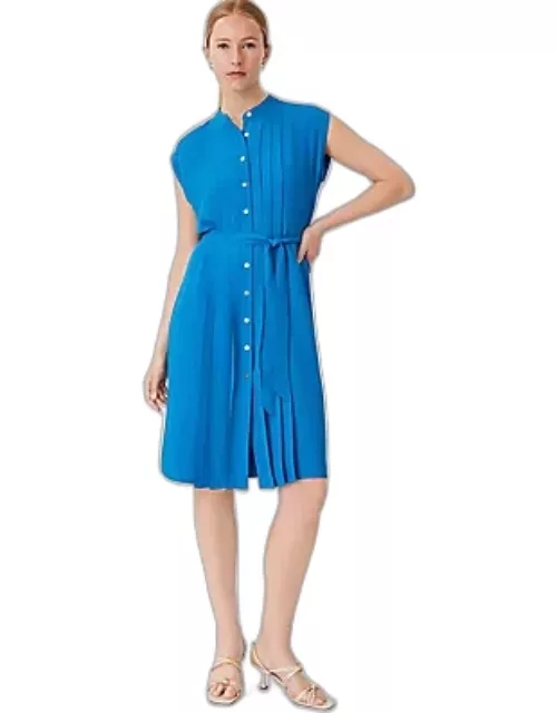 Ann Taylor Pleated Belted Dres
