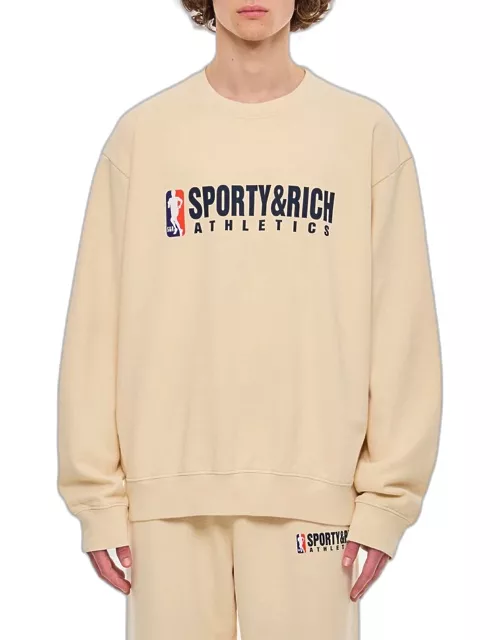 Sporty & Rich Team Logo Crewneck Sweatshirt White