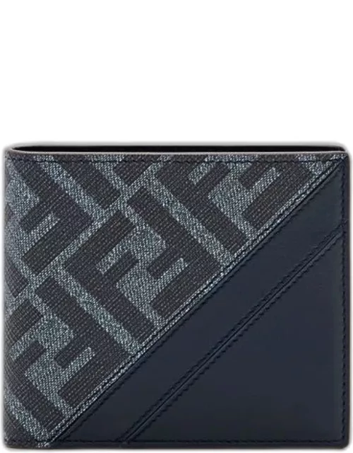 Fendi Bi-fold Wallet Pu Ff 1974 St. Blue TU