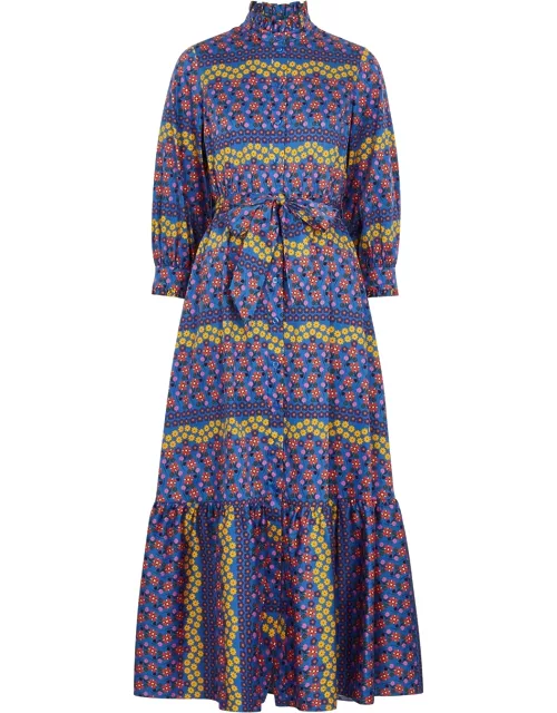 Demi blue floral-print maxi dress