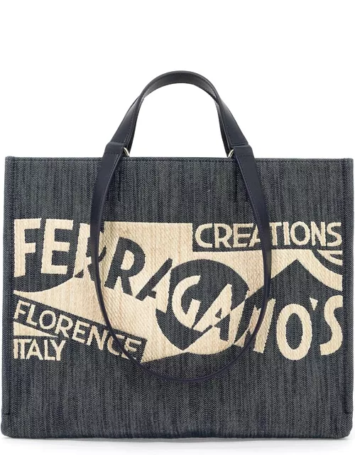 FERRAGAMO logo printed tote bag (m)